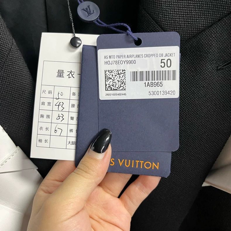 Louis Vuitton Louis Vuitton Louis Vuitton Black DoubleBreasted Blazer-25 Size US L / EU 52-54 / 3 - 2 Thumbnail