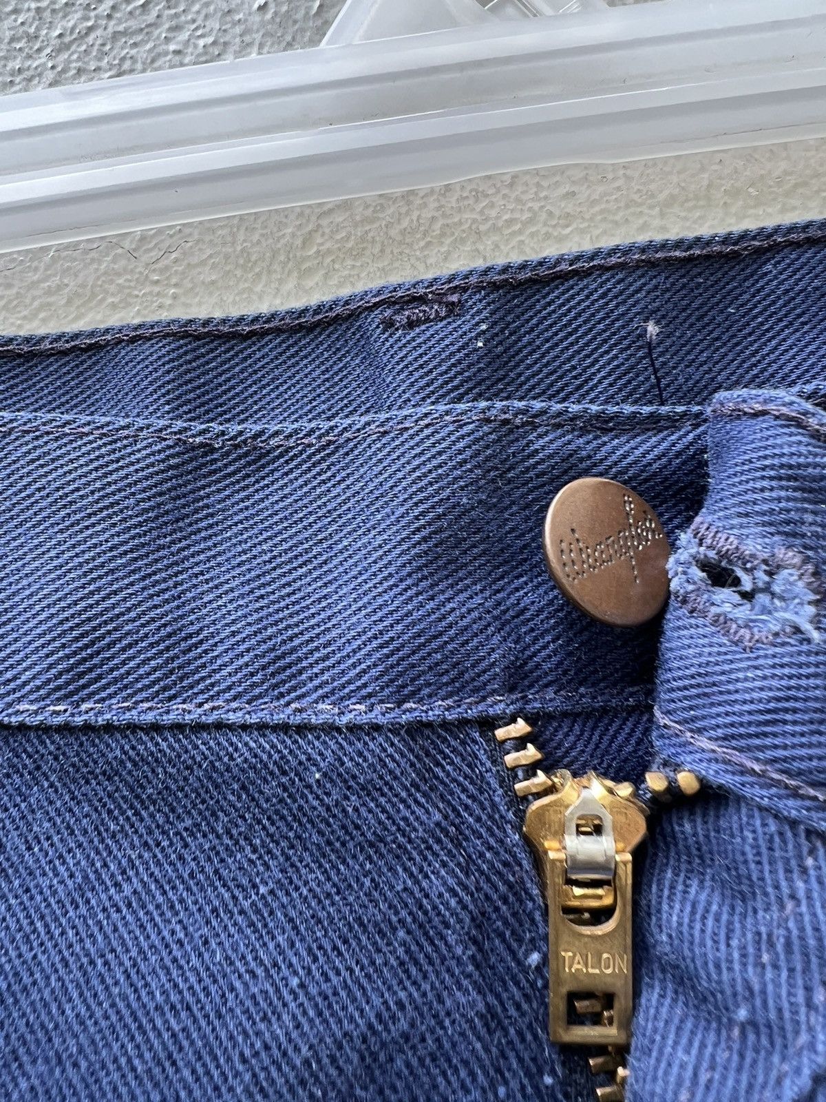 Vintage Vintage 60s Wrangler Navy Blue Flare Pant Size US 31 - 7 Thumbnail
