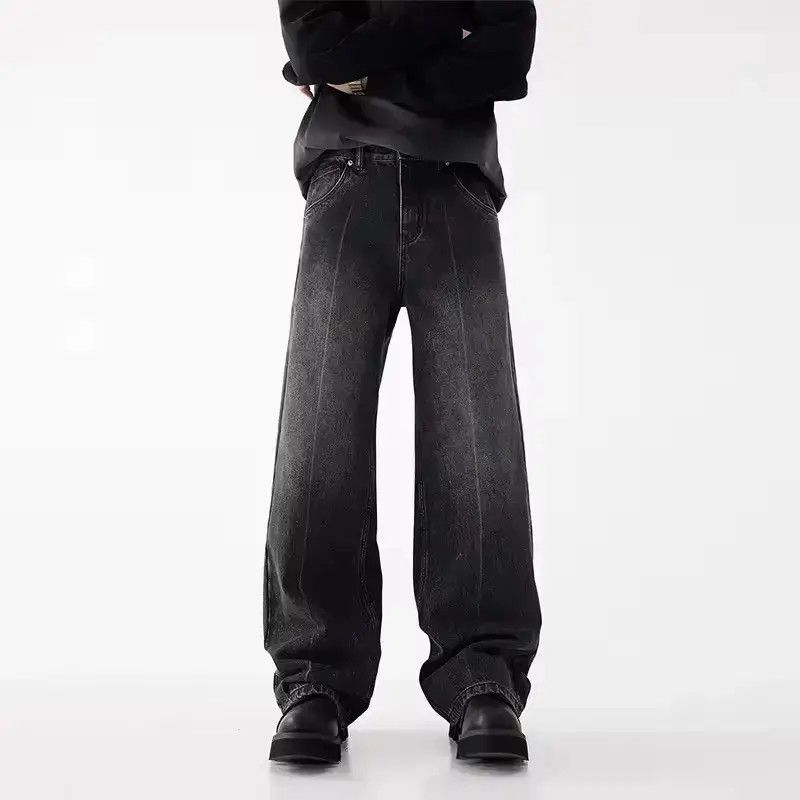 Japanese Brand Vintage Washed Black Micro Flare Straight Jeans Size US 30 / EU 46 - 1 Thumbnail