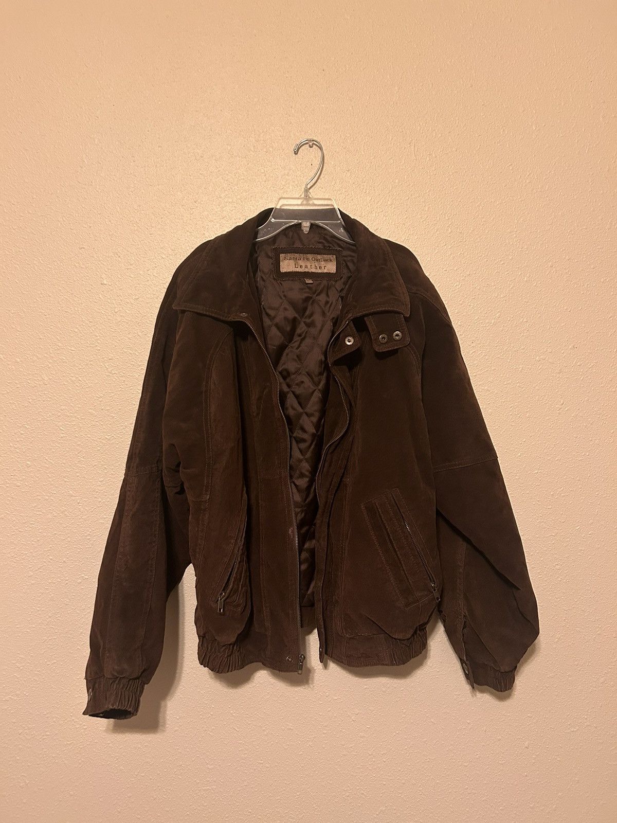 Vintage Mens vintage brown suede bomber jacket Size US L / EU 52-54 / 3 - 1 Thumbnail
