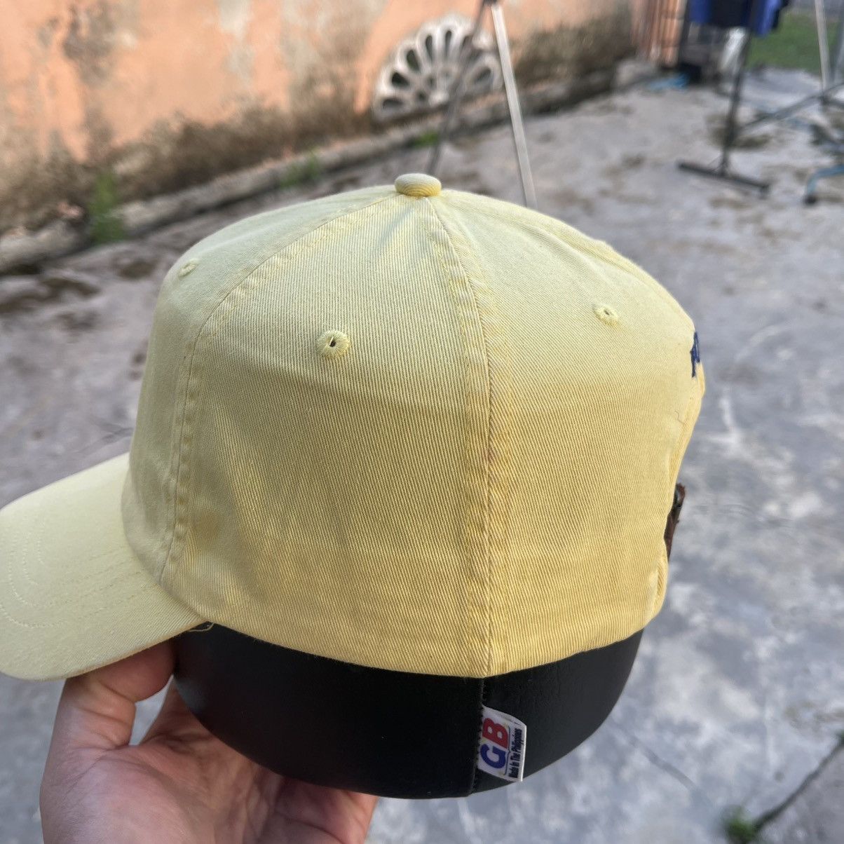 Polo Ralph Lauren Vintage 90s Polo by Ralph Lauren Cap - Cream/Yellow Size ONE SIZE - 4 Thumbnail