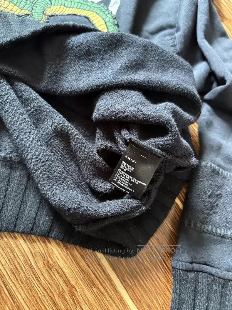 Amiri Amiri Crocodile patch destroyed hoodie Size US S / EU 44-46 / 1 - 7 Thumbnail