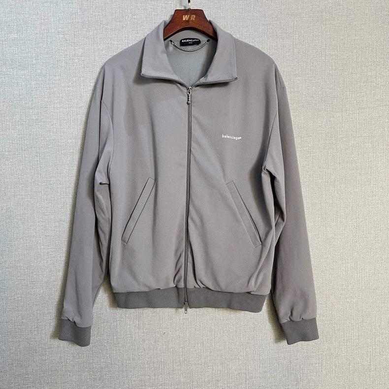 Balenciaga Gray small logo zip jacket 2503-Nextarrow
