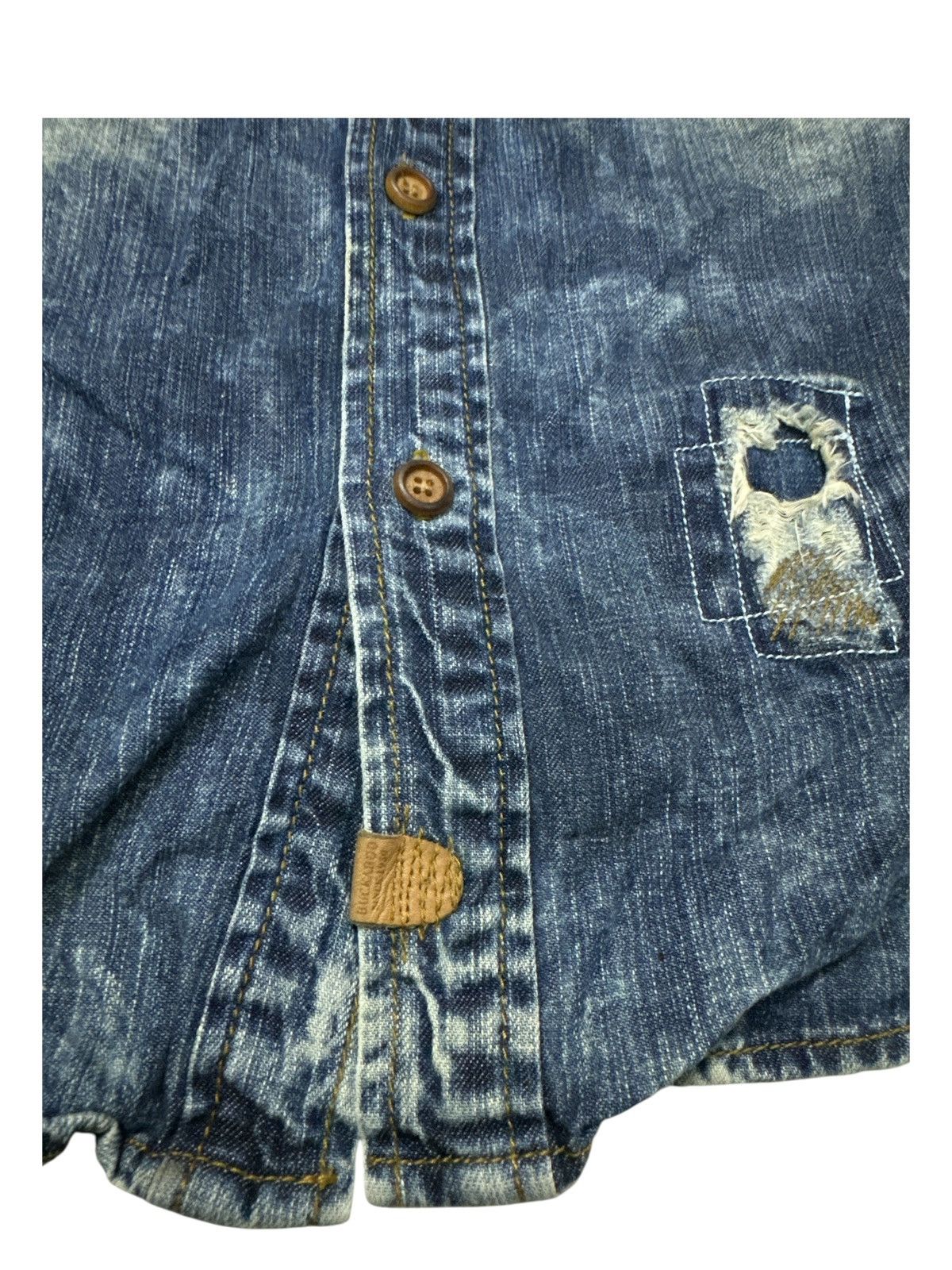 Kapital 00s Distress Style Buckaro Denim Patchwork. Size US L / EU 52-54 / 3 - 7 Thumbnail