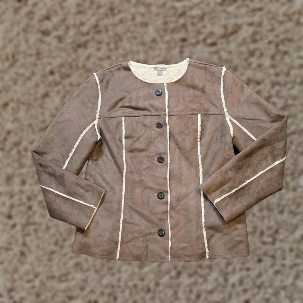 J. Jill **Womens Medium Brown J Jill Button Western Jacket** User: **Brown Womens Medium J Jill Button Western Jacket** Size M / US 6-8 / IT 42-44 - 1 Thumbnail