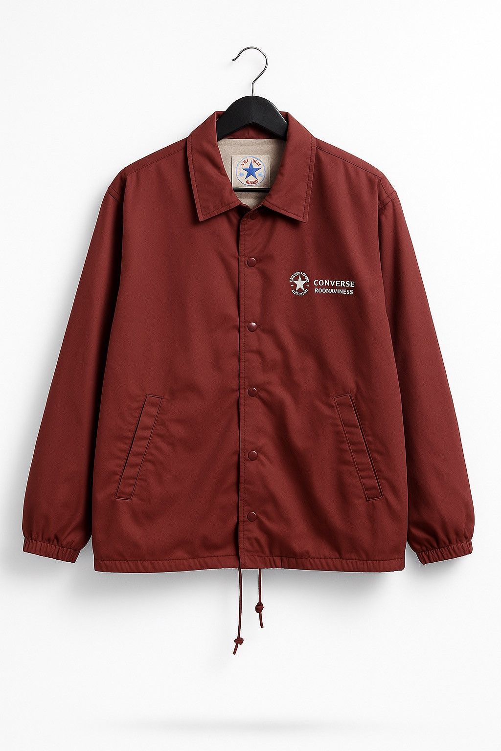 Converse Vintage Converse Chuck Taylor Coaches Jacket – Maroon Size US L / EU 52-54 / 3 - 1 Thumbnail