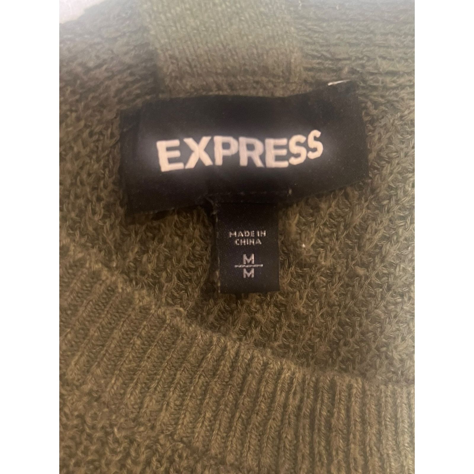 Express Express Women’s Medium Green Pullover Sweater Size M / US 6-8 / IT 42-44 - 3 Thumbnail