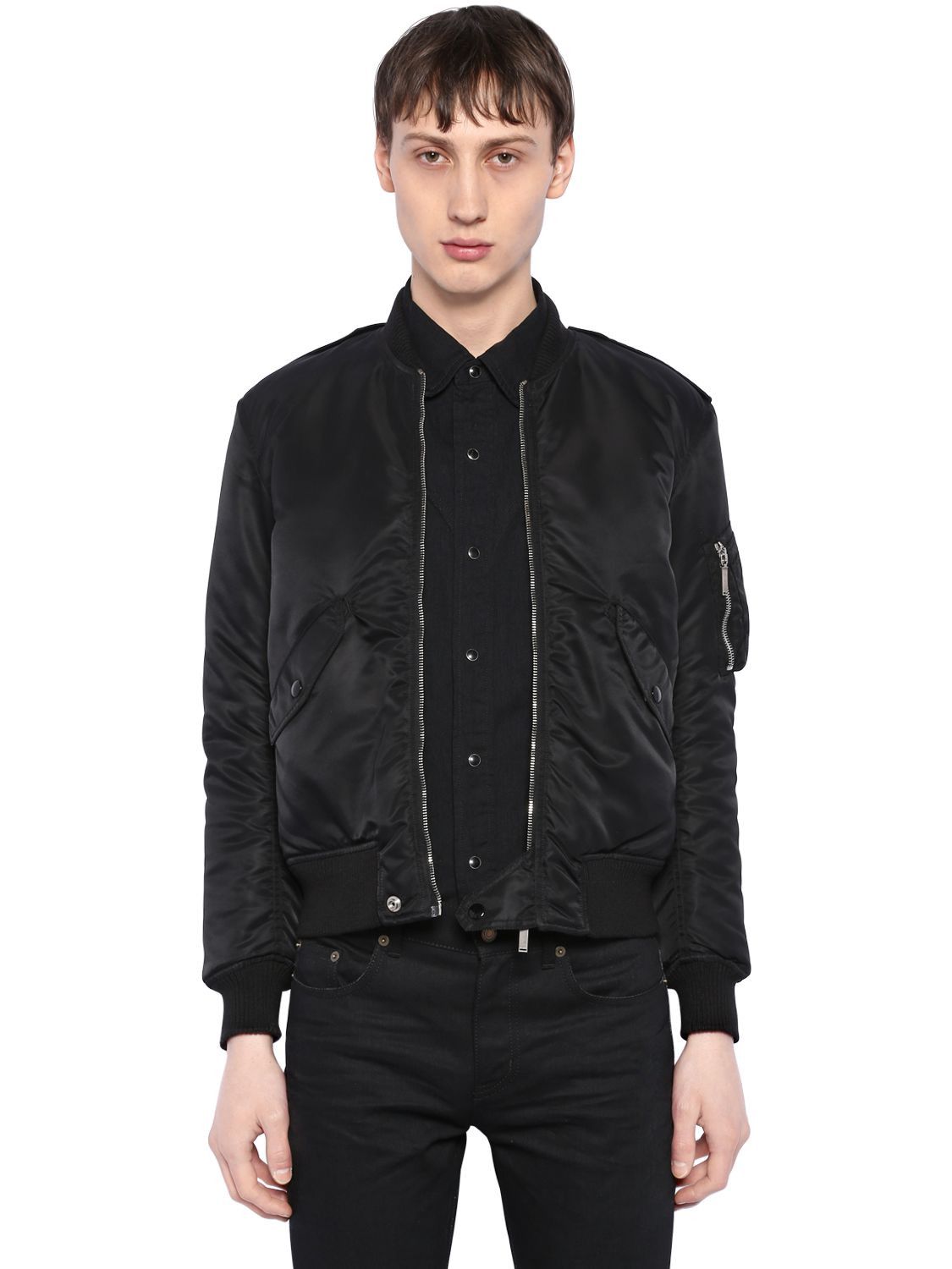 Saint Laurent Paris Saint Laurent FW15 MA-1 Bomber Jacket Size US S / EU 44-46 / 1 - 7 Thumbnail