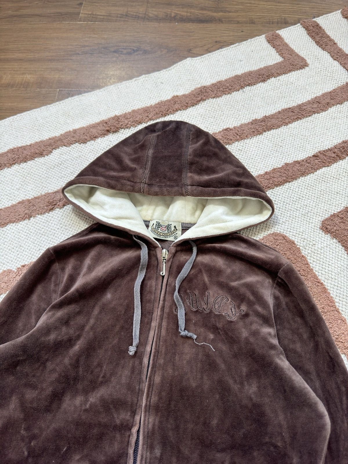 Juicy Couture VINTAGE JUICY COUTURE BIG LOGO Y2K BROWN ZIP HOODIE Size XL / US 12-14 / IT 48-50 - 5 Thumbnail