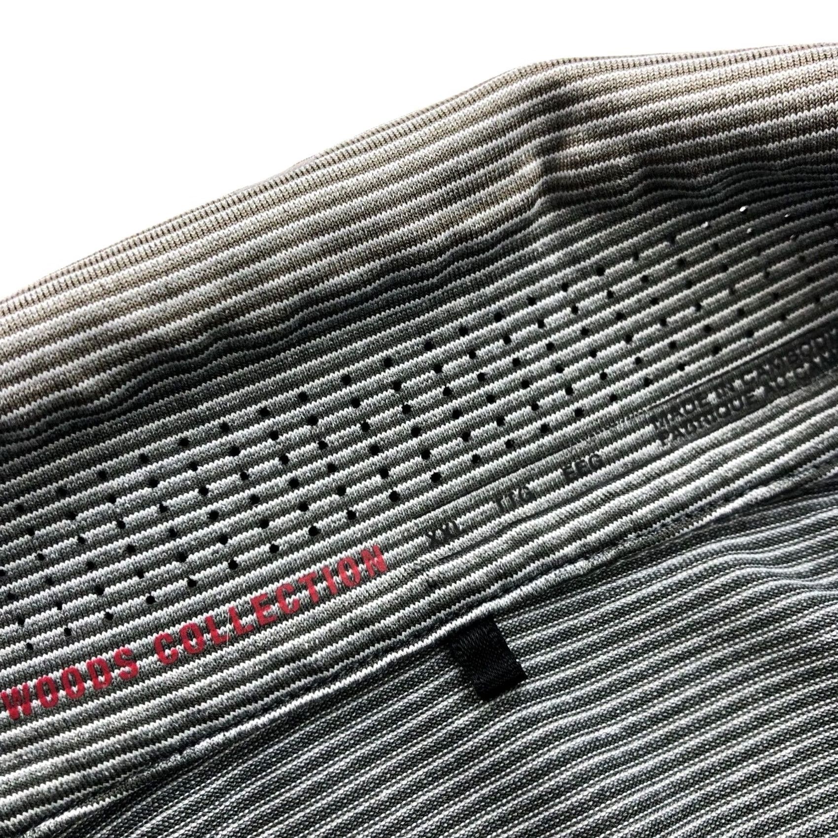 Nike Nike Tiger Woods Dri Fit Golf Button Polo Shirt Striped XXL Gray Size US XXL / EU 58 / 5 - 4 Thumbnail