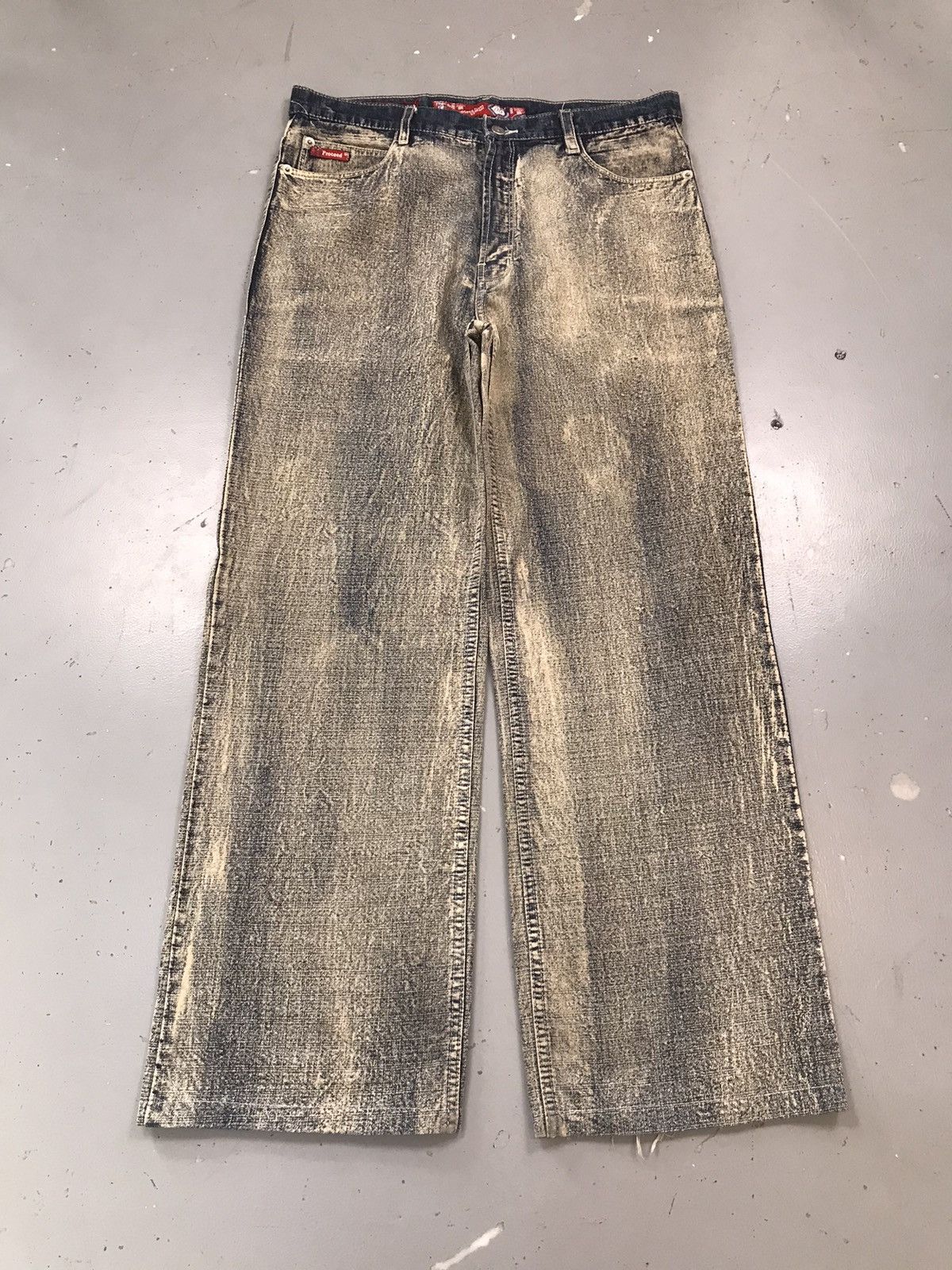 Fubu × Vintage Rare vintage fubu proceed bleached denim Size US 36 / EU 52 - 2 Thumbnail