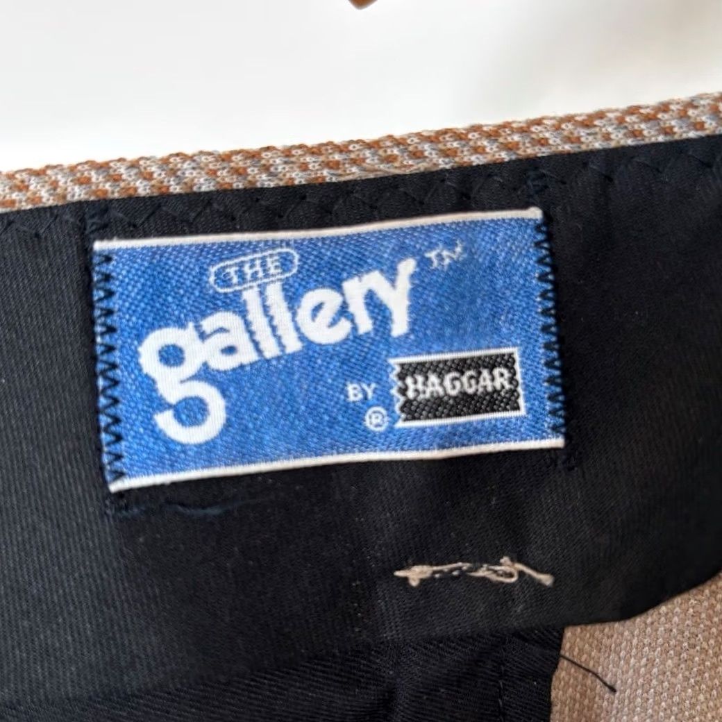 Haggar VTG The Gallery by Haggar Women Dress Pants Brown Tweed Herringbone Size M Size 32" / US 10 / IT 46 - 2 Thumbnail