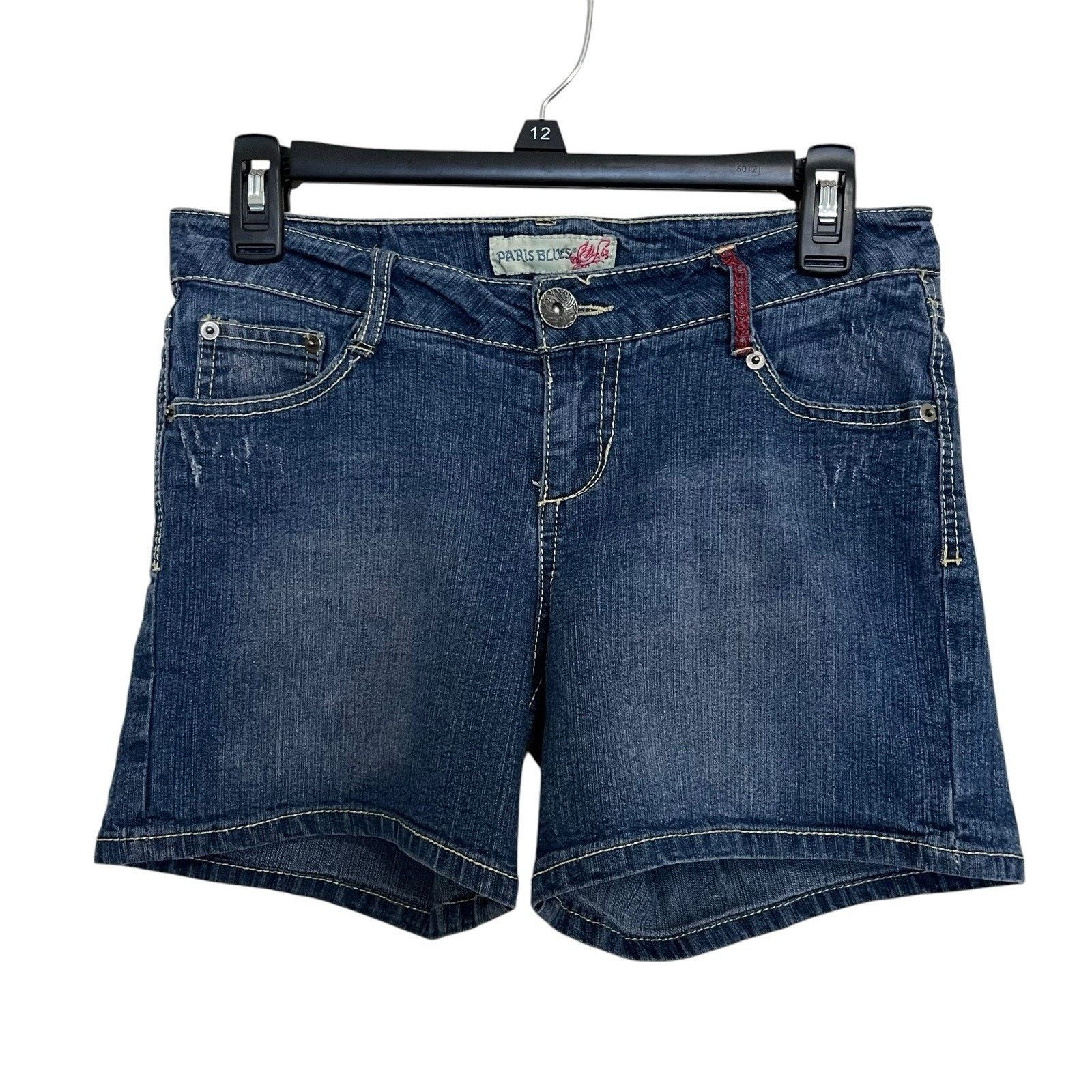 Vintage Paris Blues Vintage 90s Y2K Bermuda Denim Jean Shorts Size 3 Size 29" - 1 Thumbnail