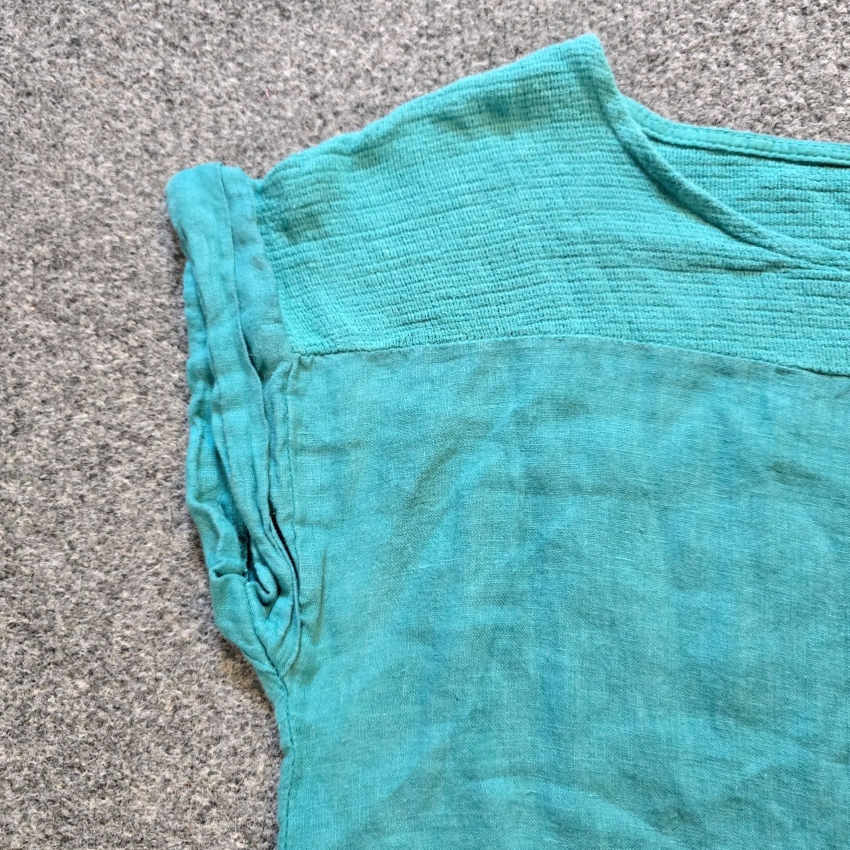 Vintage Bellambra Top Womens Size Small Green Linen Short Sleeve Casual Basic Shirt Size S / US 4 / IT 40 - 4 Thumbnail