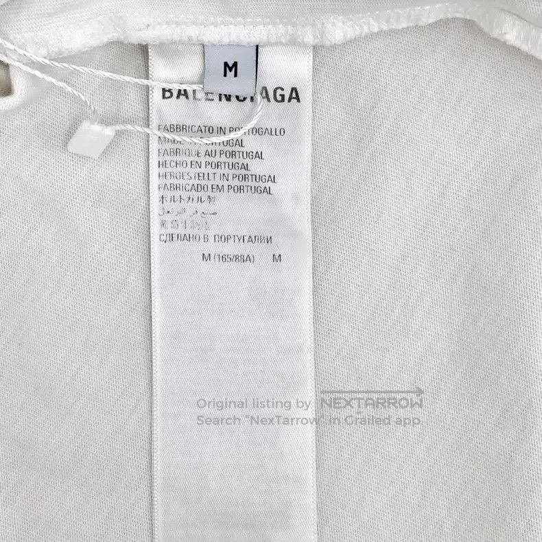 Balenciaga Balenciaga White logo letter embroidery cotton round neck Size US M / EU 48-50 / 2 - 7 Thumbnail