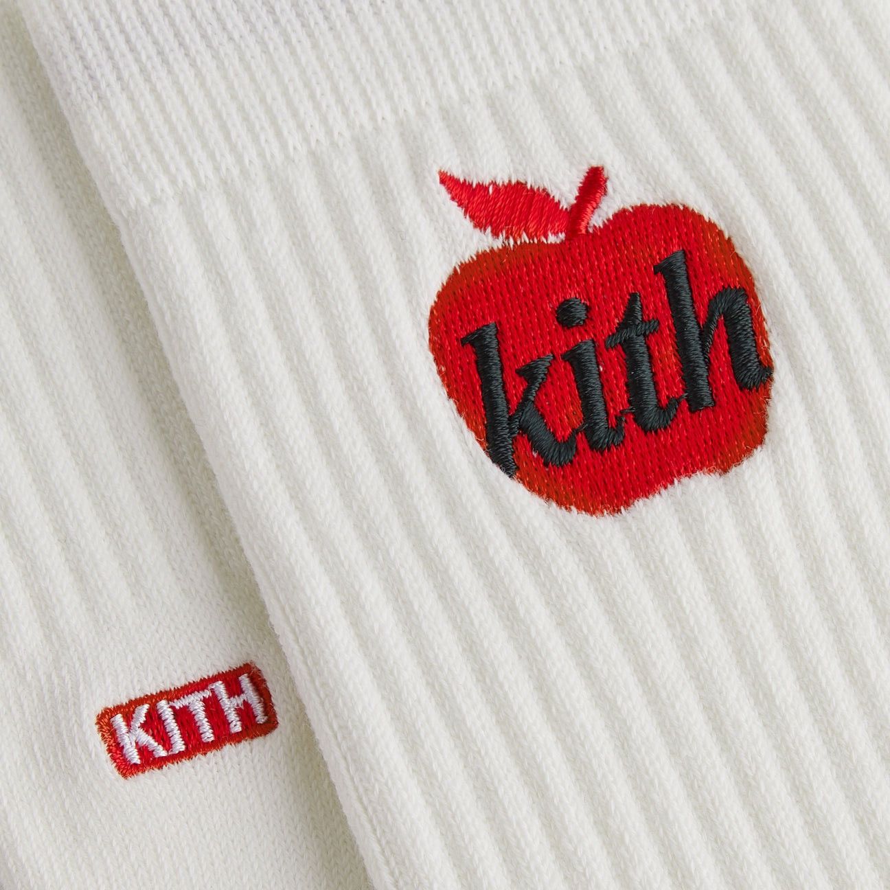 Kith Kith Big Apple Mid Crew Sock Socks White FW24 One Size NYC Size ONE SIZE - 3 Thumbnail