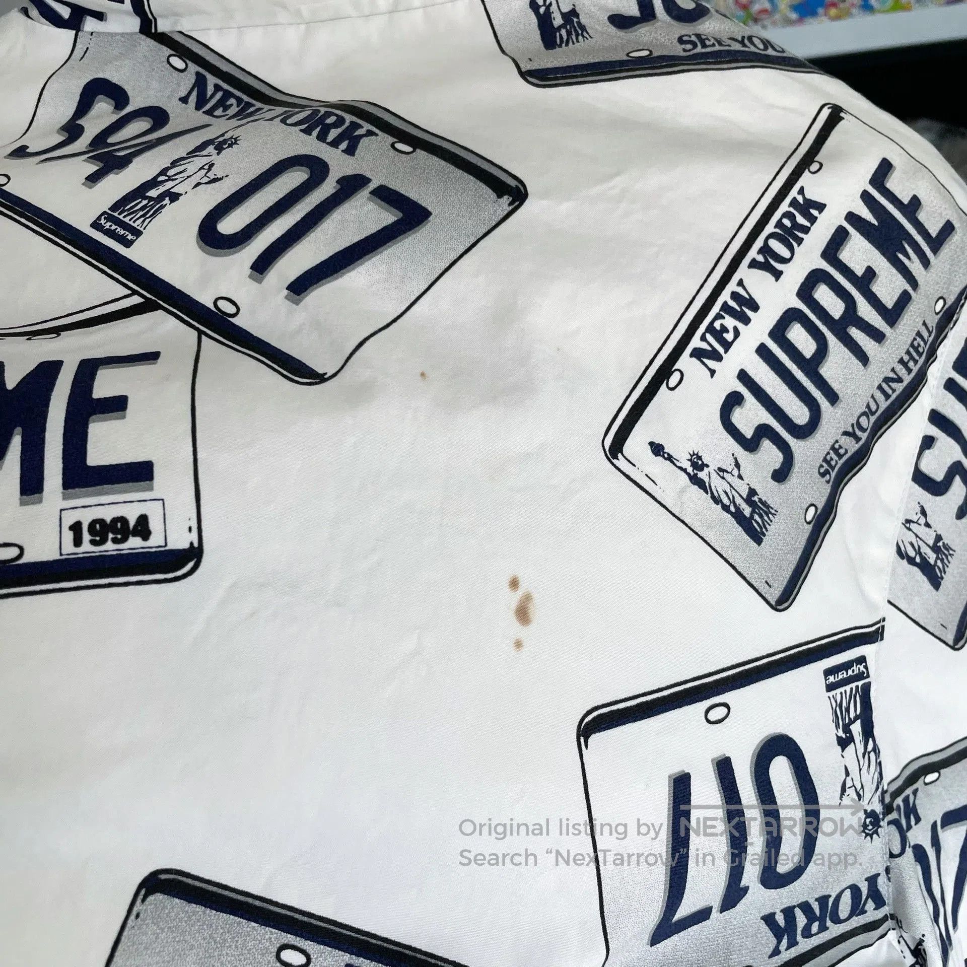 Supreme Supreme White License Plate Down Jacket. Size US M / EU 48-50 / 2 - 6 Thumbnail