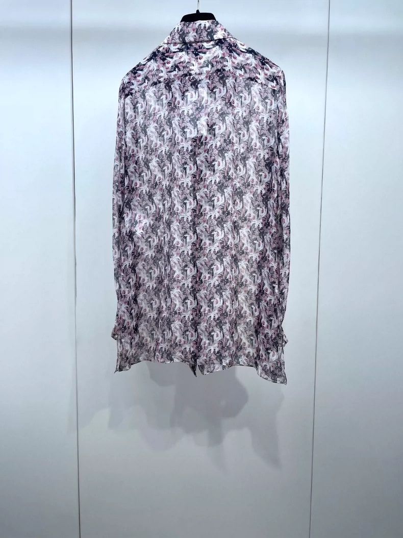 Chanel Chanel 23A silk shirt with broken flowers 2504-Nextarrow Size XS / US 0-2 / IT 36-38 - 2 Thumbnail