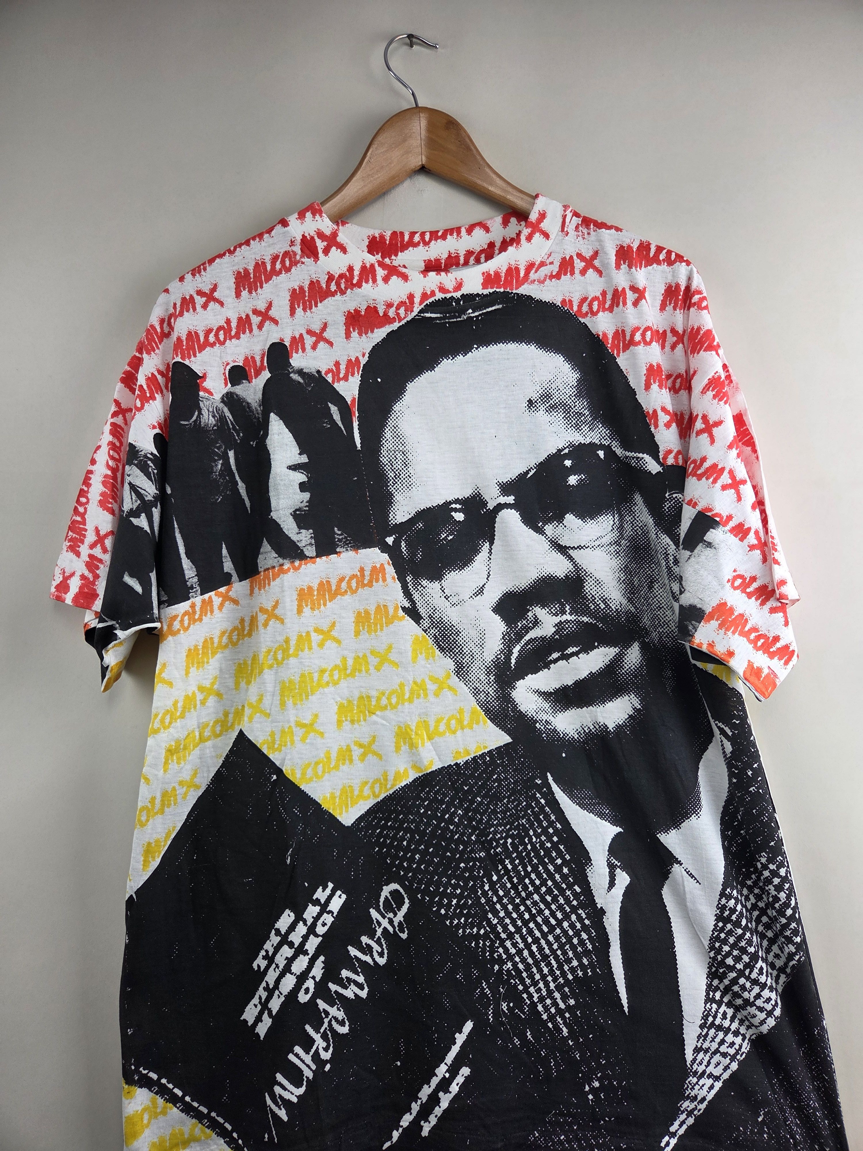 Band Tees × Rap Tees × Vintage 90s Malcolm X The heritage of Muhammad All over print L Size US L / EU 52-54 / 3 - 2 Thumbnail