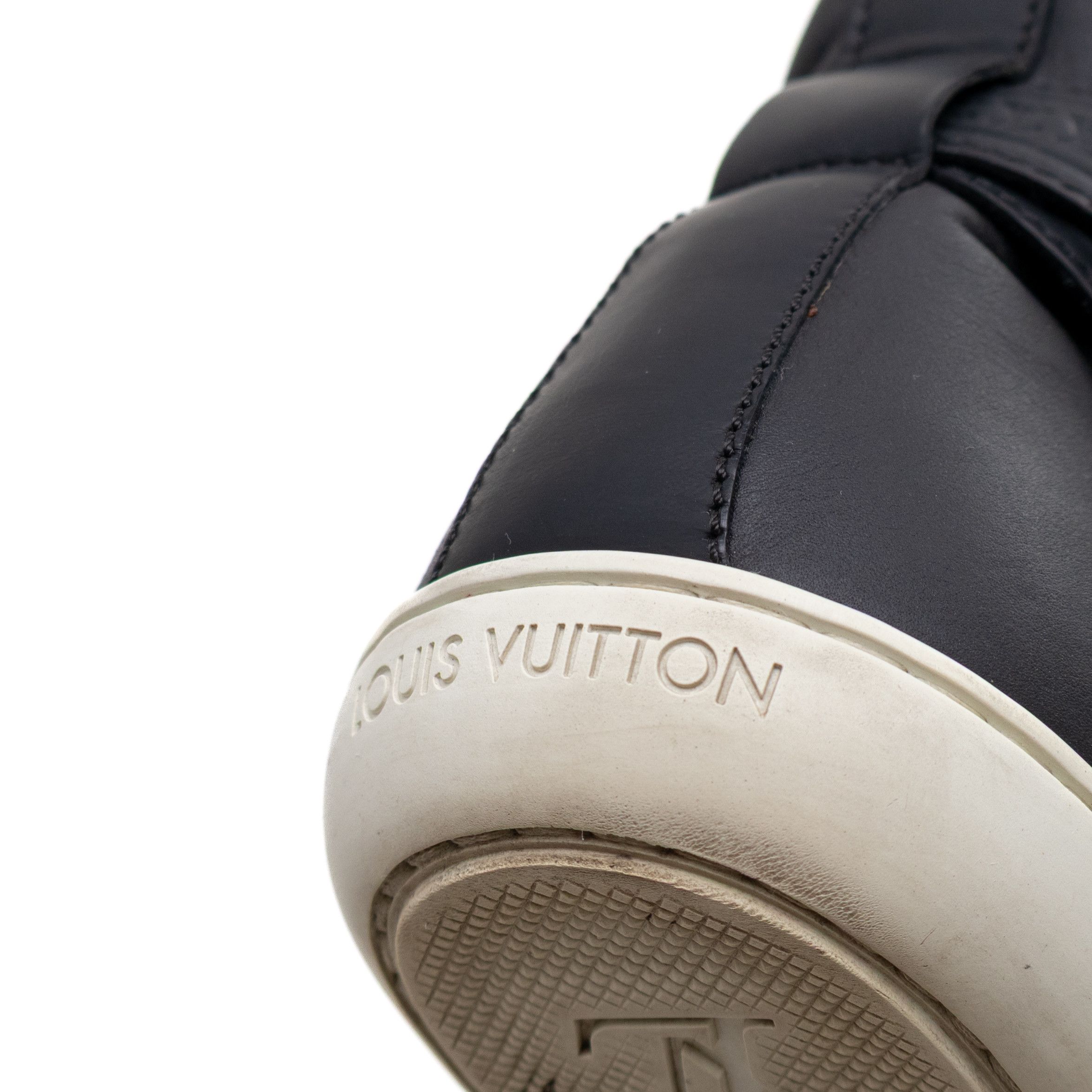 Louis Vuitton Louis Vuitton Falcon High Top Sneakers Black Leather Trainer Size US 9 / EU 42 - 12 Thumbnail