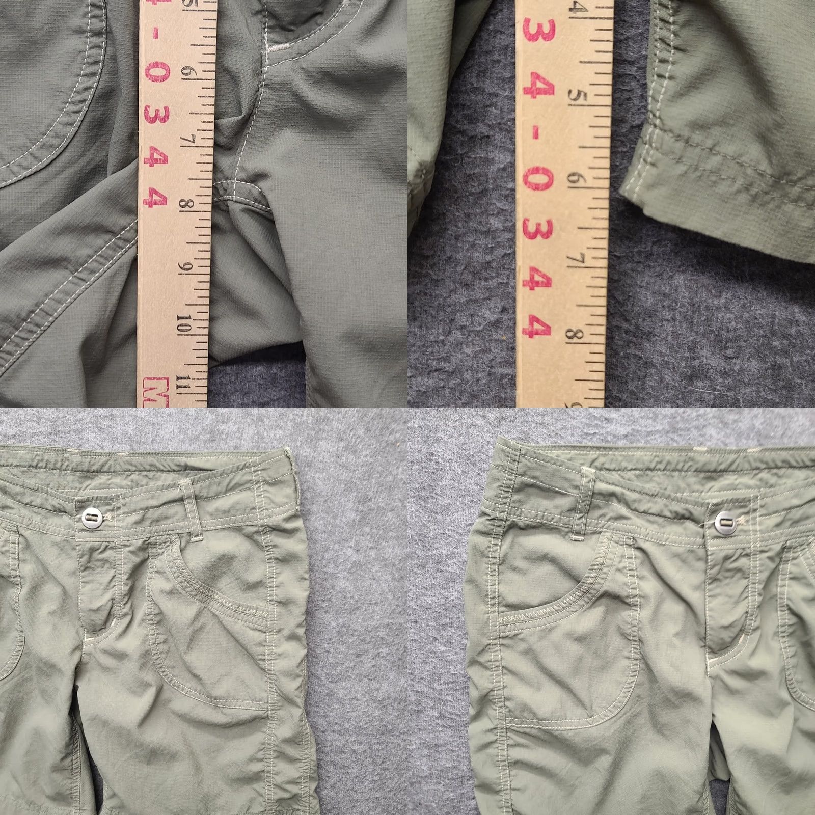Vintage Kuhl Shorts Womens 6 Trekr Regular Fit Mid Rise Quick Dry Outdoors Hiking Cargo Pocket Green Nylon 7 in Inseam Size 28" / US 6 / IT 42 - 8 Thumbnail