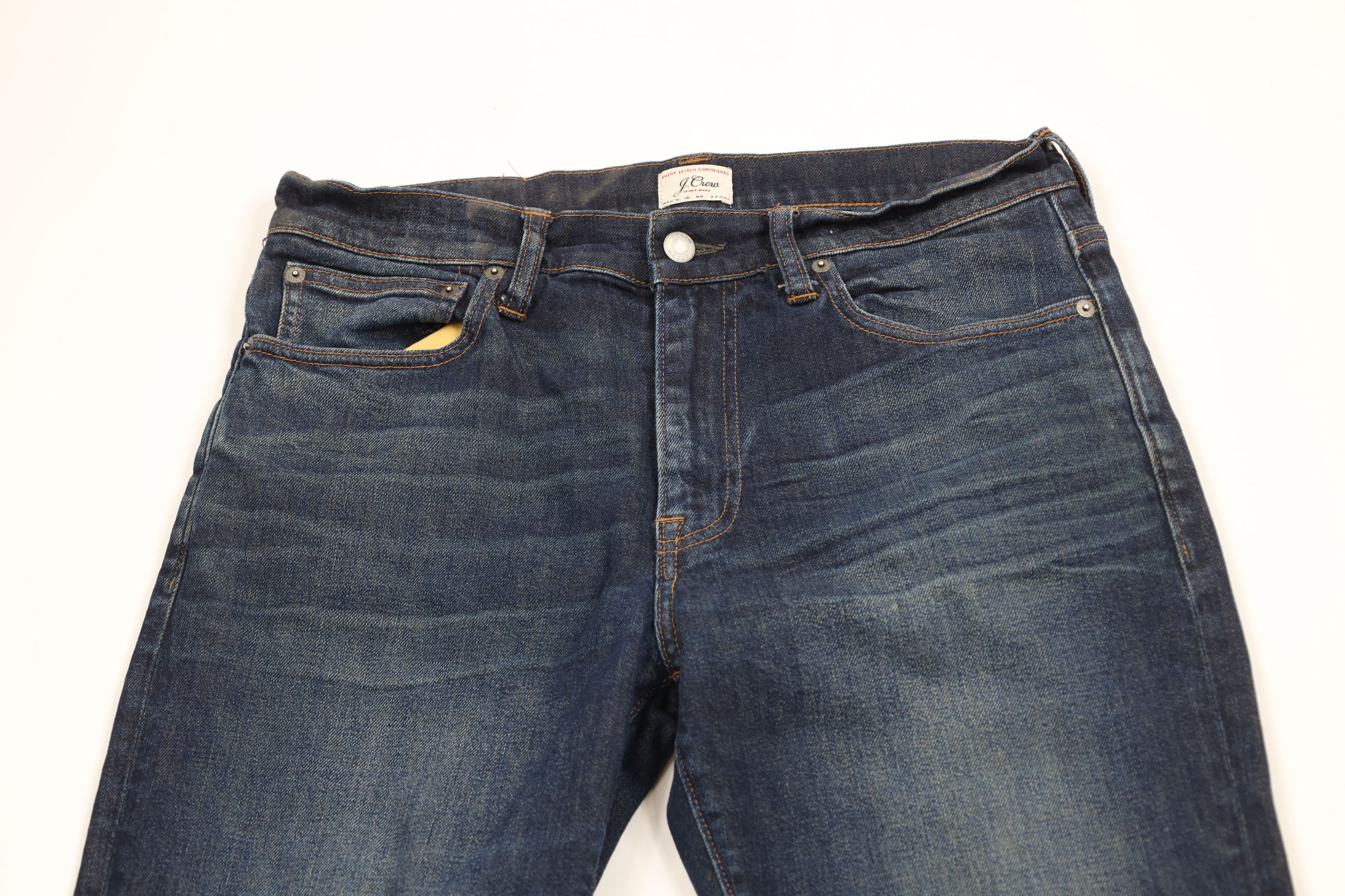 J.Crew × Vintage J Crew Stretch 770 Straight Leg Denim Jeans Dark Wash Blue Size US 32 / EU 48 - 2 Thumbnail