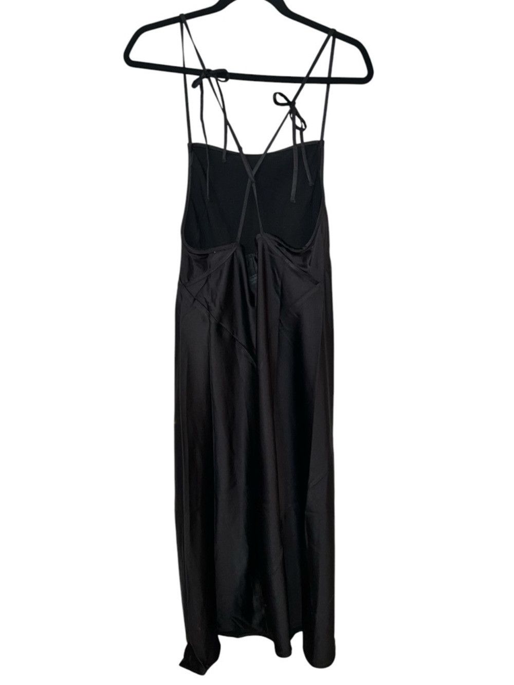 G-Star G-Star RAW Black Satin Slip Dress Midi Slit Adjustable Stra Size S / US 4 / IT 40 - 4 Thumbnail
