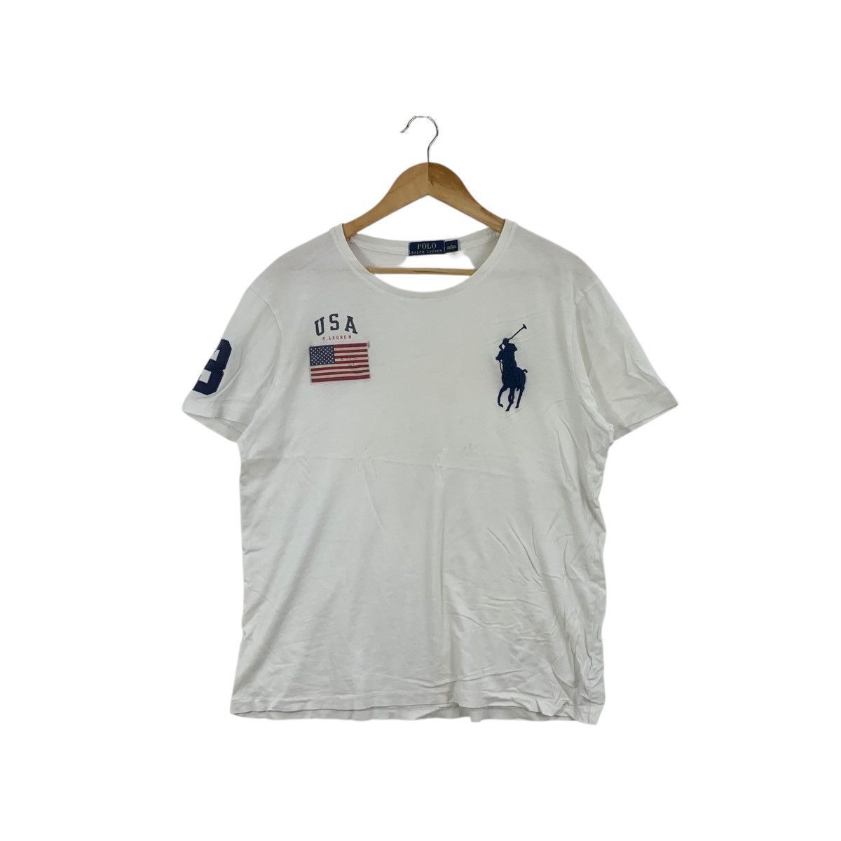 Polo Ralph Lauren POLO RALPH LAUREN USA Flag Team Pony Tee Shirt Top Size US L / EU 52-54 / 3 - 1 Thumbnail