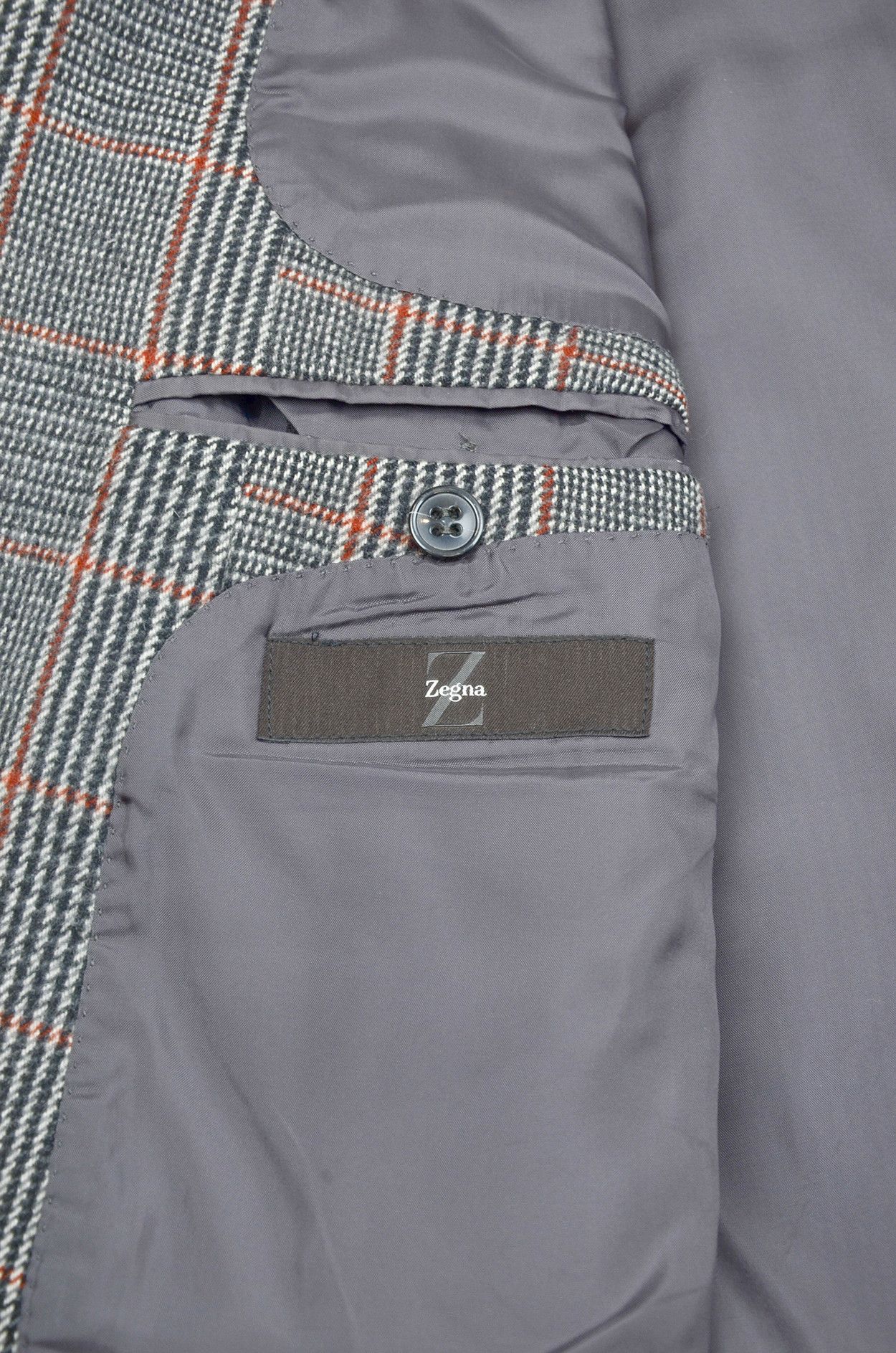 Ermenegildo Zegna Ermenegildo Zegna Wool Angora Check Blazer Grey - Size 54R Size 44R - 10 Thumbnail