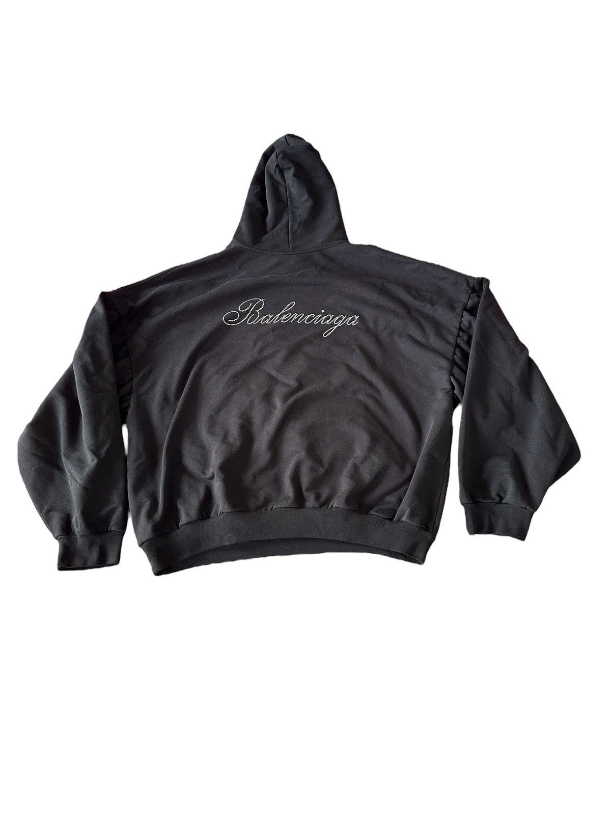 Balenciaga Rhinestones Handwritten Hoodie