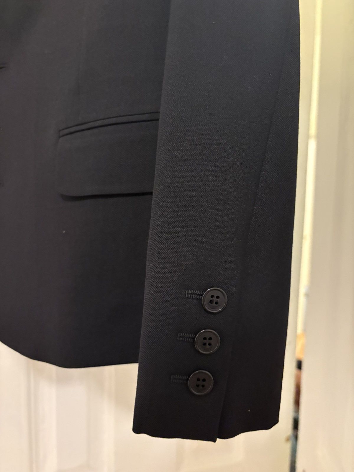 Saint Laurent Paris Saint Laurent Black Wool Blazer with Gold Embroidered Lapels Size 38R - 4 Thumbnail
