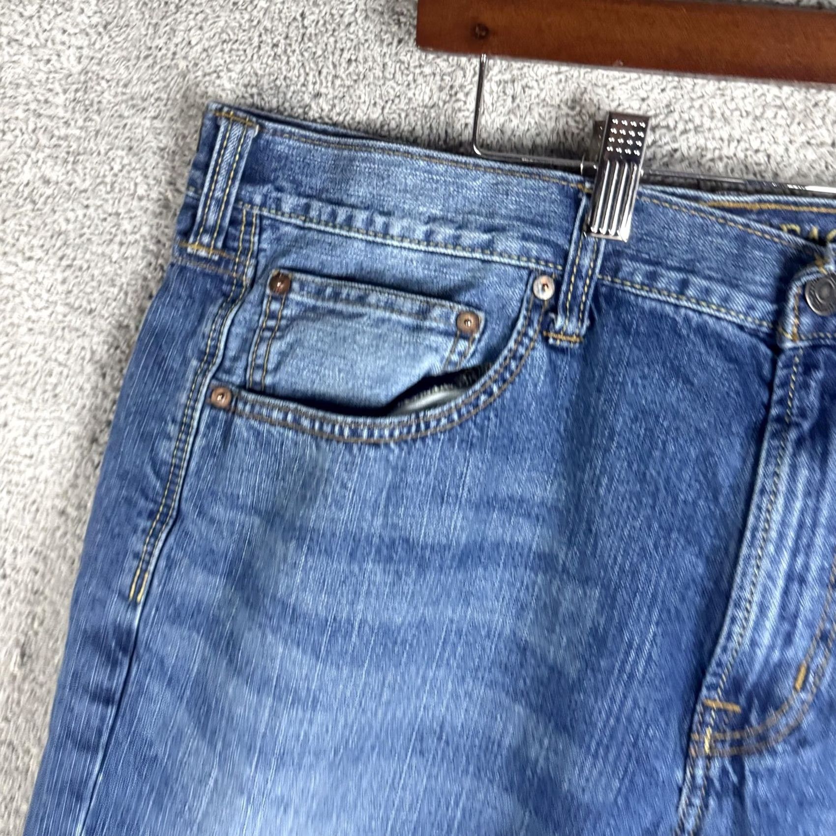 American Eagle Outfitters American Eagle Original Straight Jeans Mens 38x34 Blue Denim Medium Wash Casual Shirt? Size US 38 / EU 54 - 2 Thumbnail