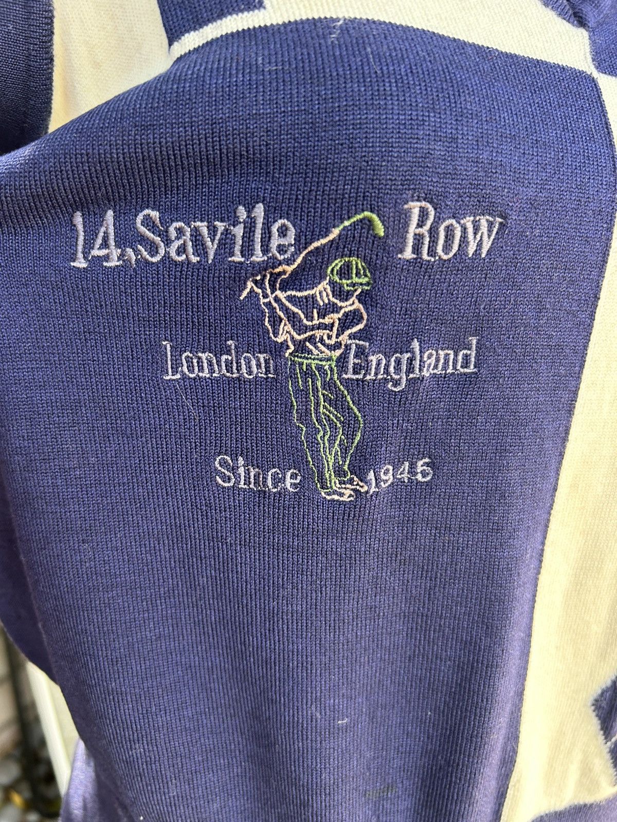 Hardy Amies Navy and White Hardy Aimes Golf Sweater Vest Size S / US 4 / IT 40 - 5 Thumbnail