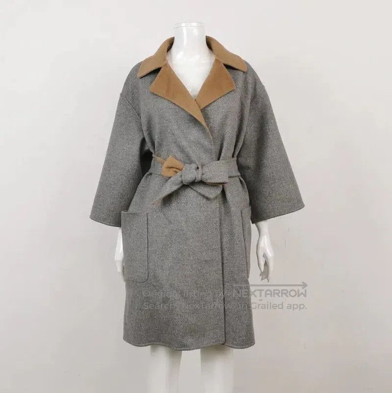 MaxMara Stylish Brown Belted Coat for Women .