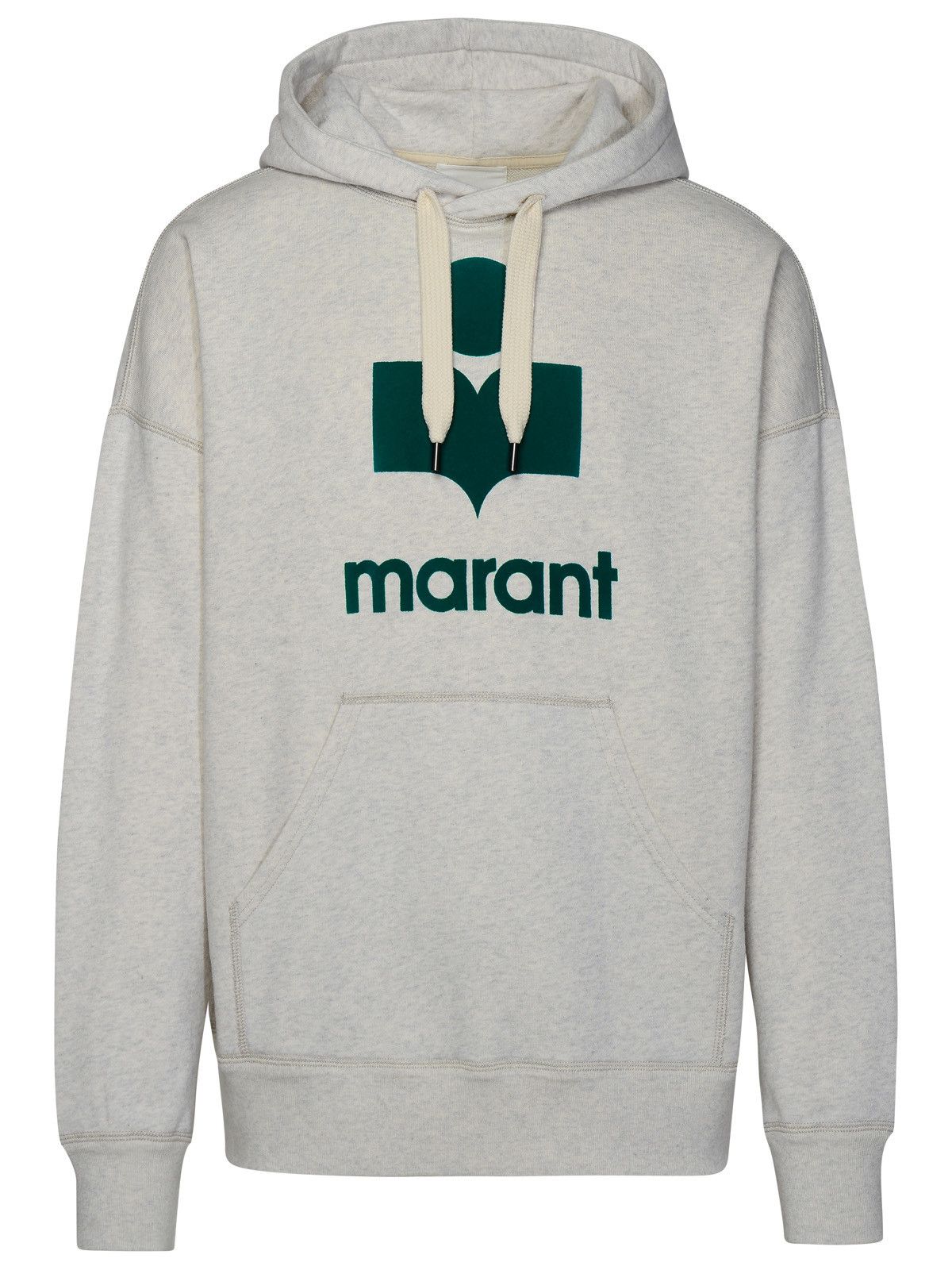image of Isabel Marant Miley' Sweatshirt In Ecru Cotton Blend in Beige, Men's (Size Small)