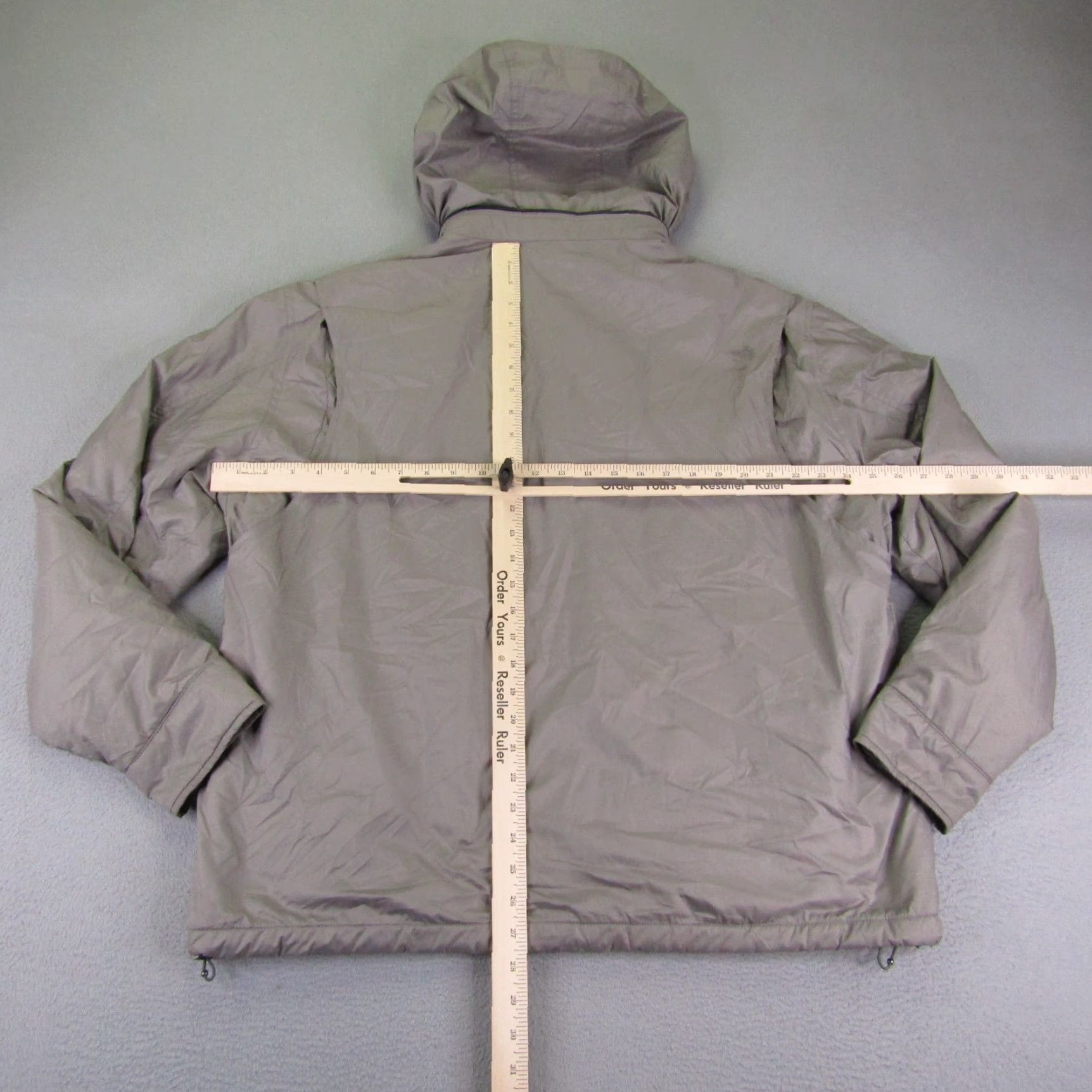 Polo Ralph Lauren VINTAGE Polo Ralph Lauren Jacket Mens XL Gray Quilted Calf Leather Trim Hideaway Hood Size US XL / EU 56 / 4 - 5 Thumbnail