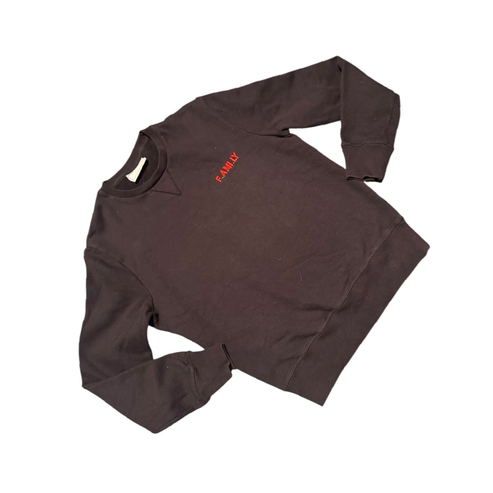 Vintage AMI PARIS F.AMI.LY Black Sweatshirt Knit Crewneck Wool? cotton? (uses original words) Size M / US 6-8 / IT 42-44 - 3 Thumbnail