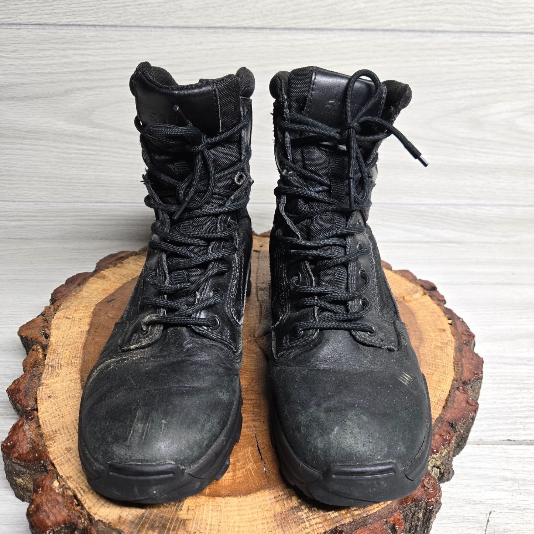 Vintage VINTAGE? No. 5.11 Tactical Atac 6 Boots Black Mid-Calf Lace Up Adult Men Size 8.5 Military Workwear Shoes Black 5.11 Atac Military Boots Mens 8.5 Size US 8.5 / EU 41-42 - 3 Thumbnail