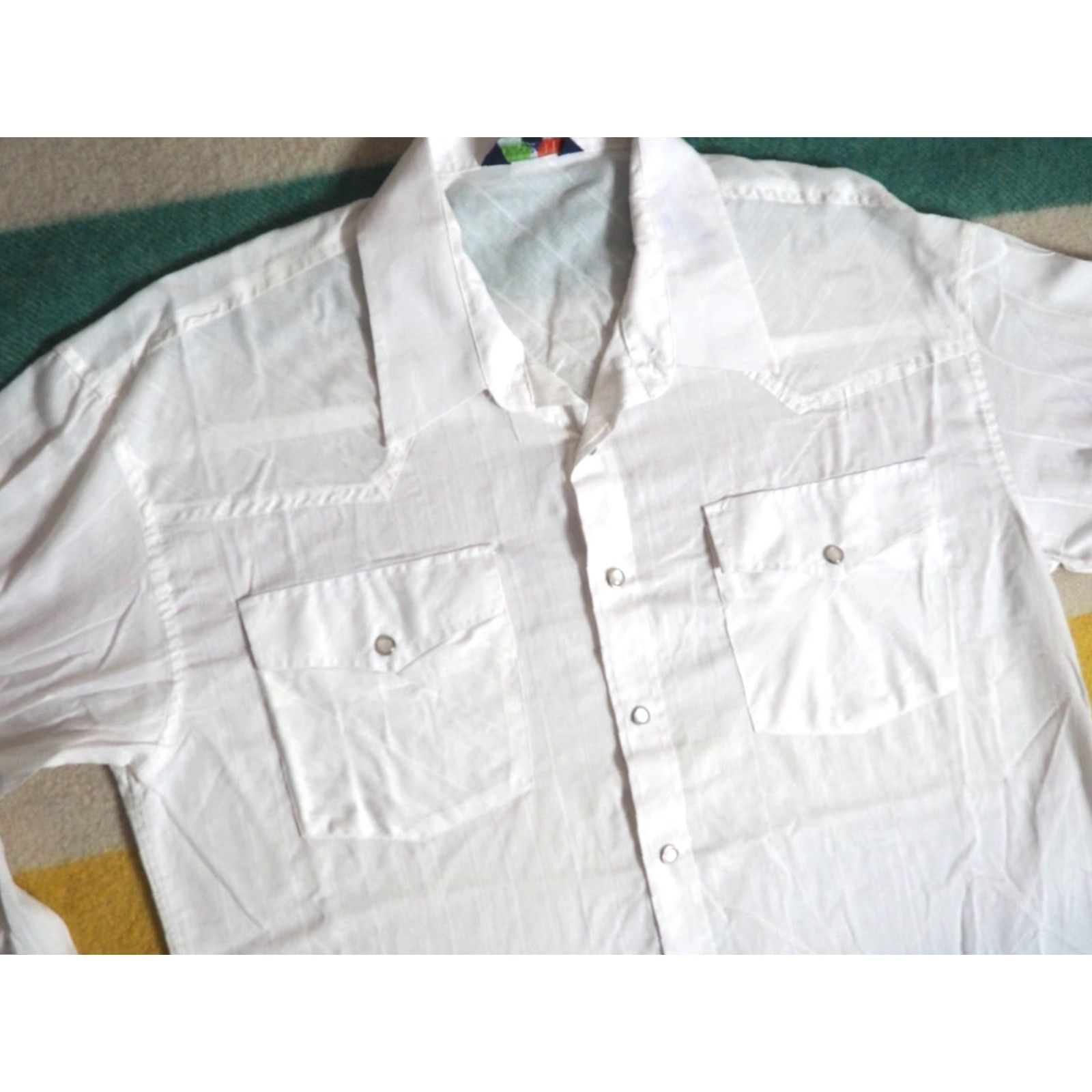 Vintage VINTAGE Renegade Western Shirt Mens L White 90s Sheer Button-Up Collared Cowboy Snap Pockets Size US L / EU 52-54 / 3 - 2 Thumbnail