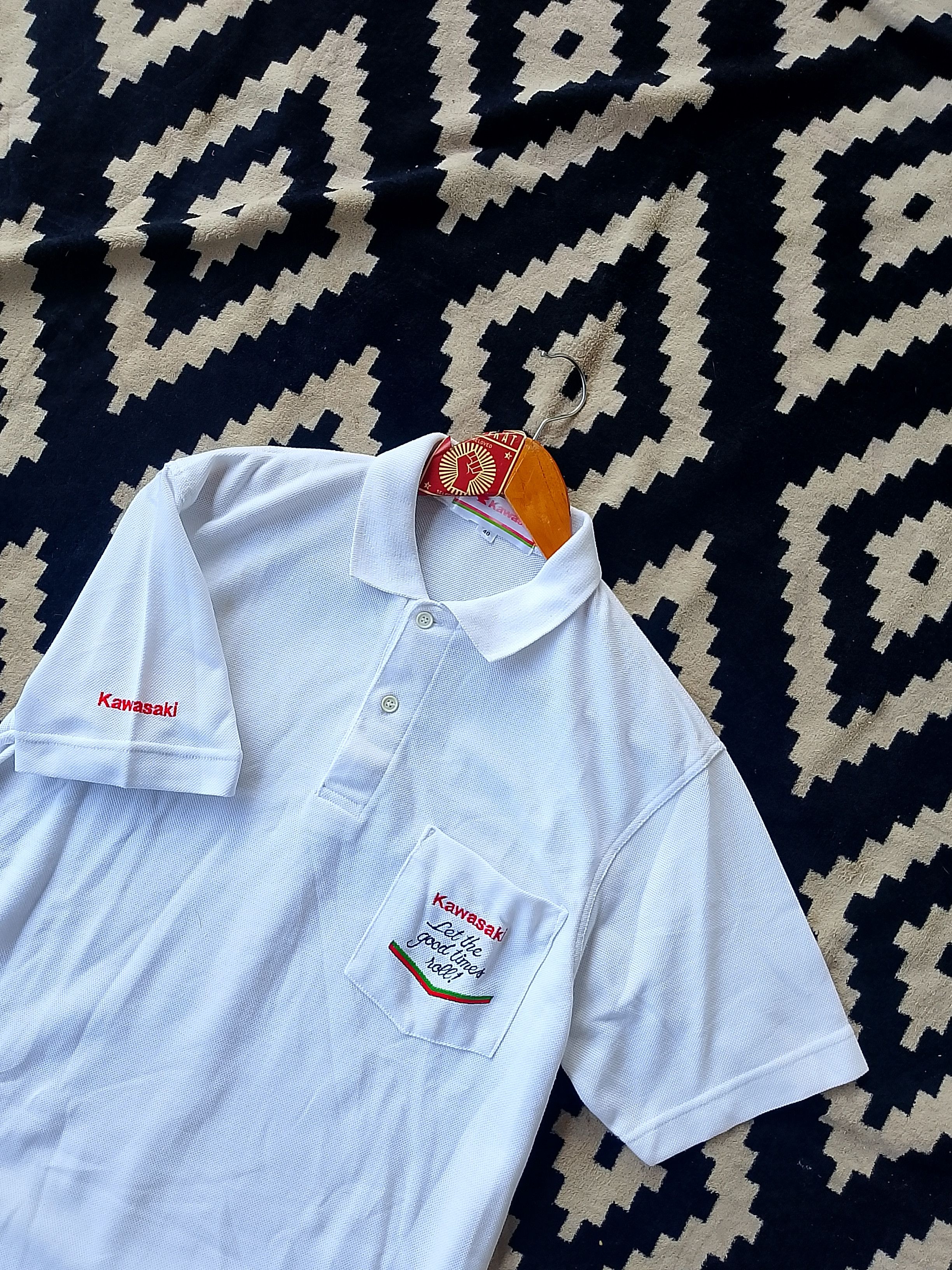 Japanese Brand 💥 Vintage Kawasaki Polo Shirt Let the good times roll!! Size US M / EU 48-50 / 2 - 2 Thumbnail