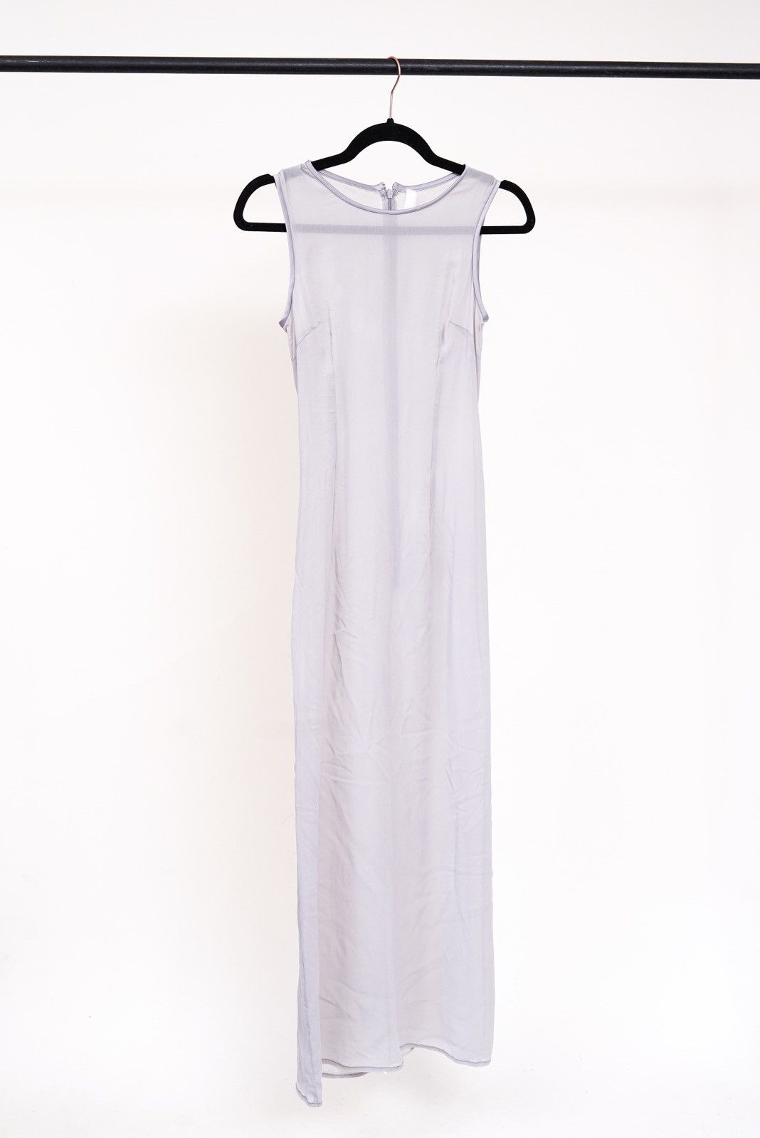 Dolce & Gabbana Dolce & Gabbana Gray Sheer Midi Dress Size S / US 4 / IT 40 - 6 Thumbnail