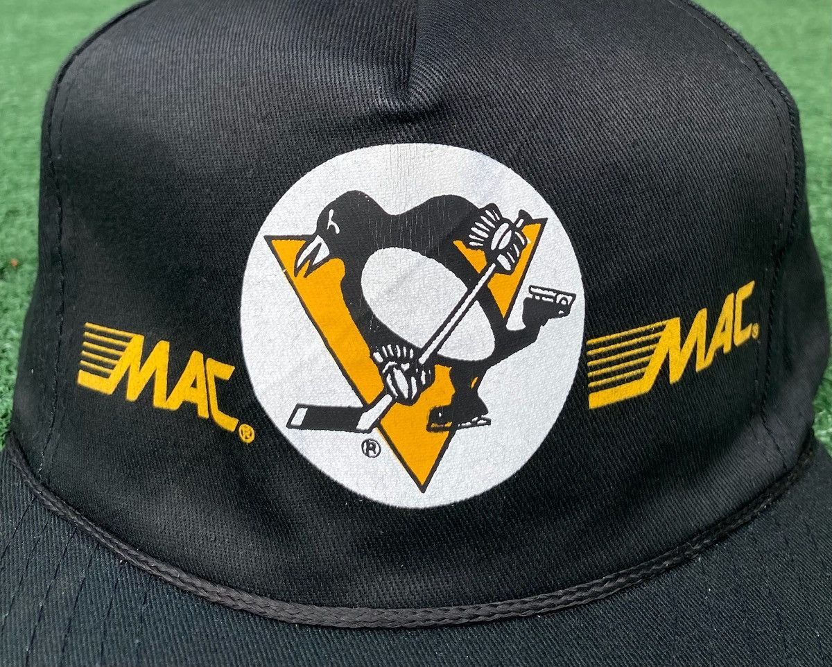 Vintage 80’s Pittsburgh Penguins NHL Mac Tools Rope Snapback Hat Size ONE SIZE - 2 Thumbnail