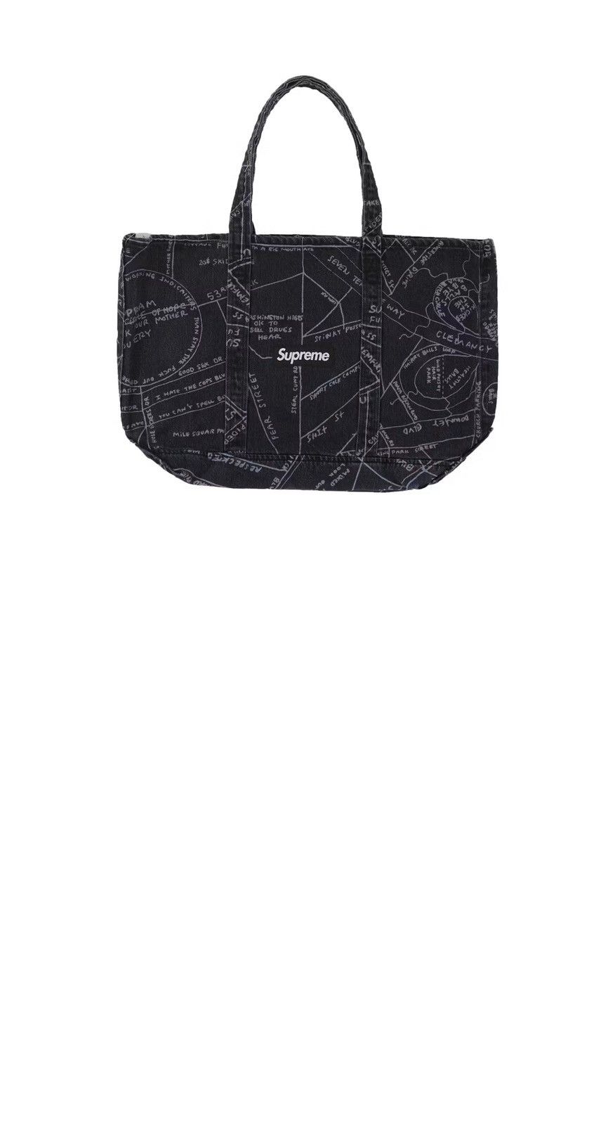 Supreme SUPREME Black Denim Tote Bag | Grailed