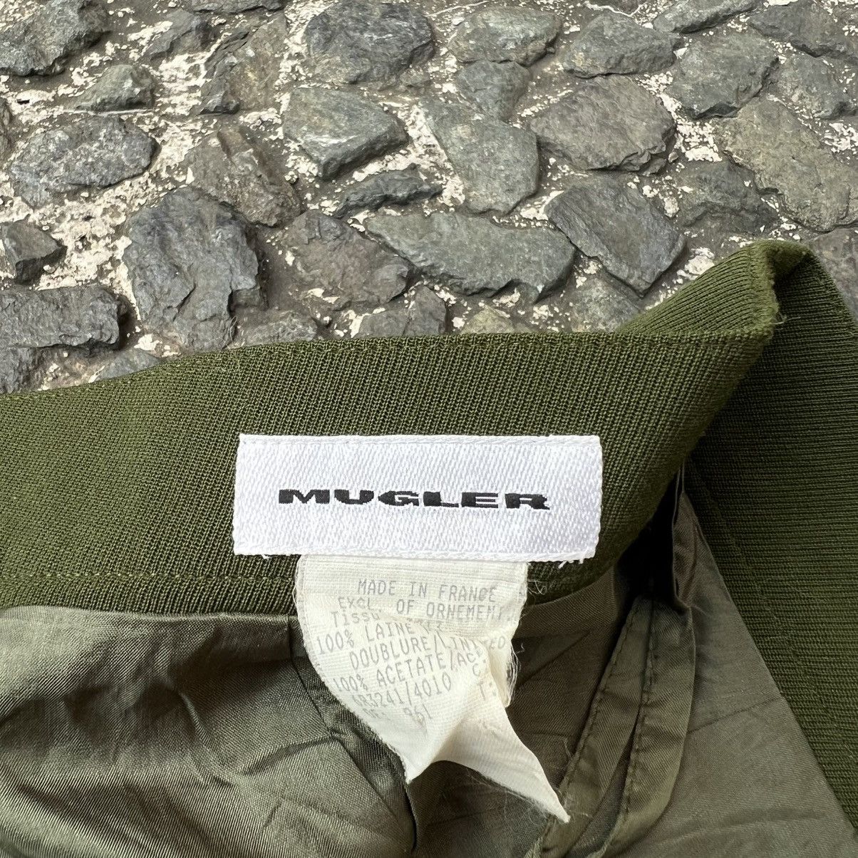 Mugler Mugler Pencil Skirt Olive Green Size 28" / US 6 / IT 42 - 7 Thumbnail