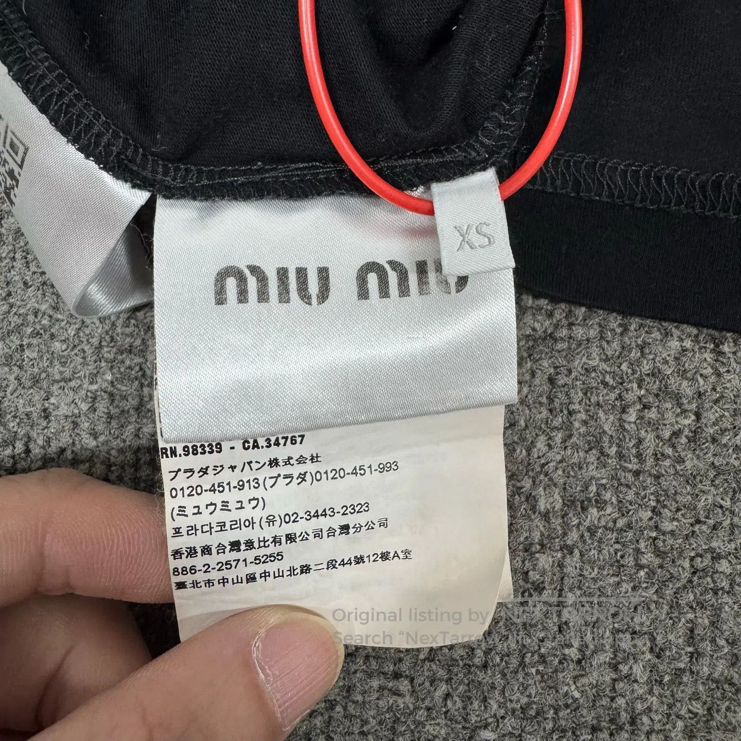 Miu Miu miu miu Alphabet logo round-neck long-sleeve T-shirt| Size S / US 4 / IT 40 - 7 Thumbnail