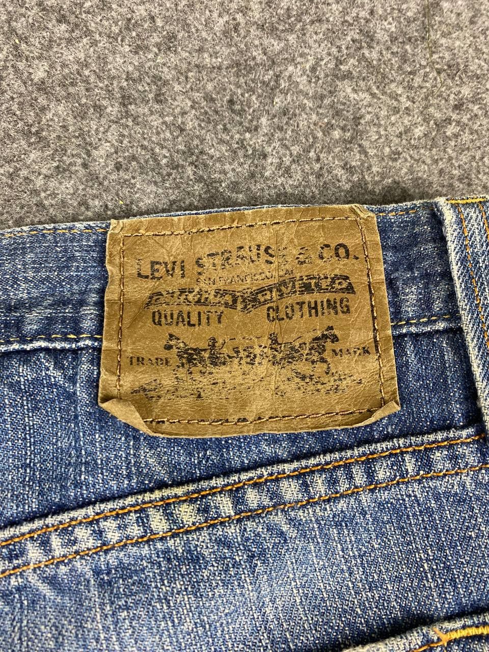 Levi's levis 514 slim straight distressed denim nice design Size US 37 - 6 Thumbnail