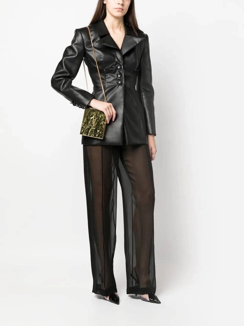 Saint Laurent Paris o1y0126 Sweatpant in Black Size 28" / US 6 / IT 42 - 4 Thumbnail