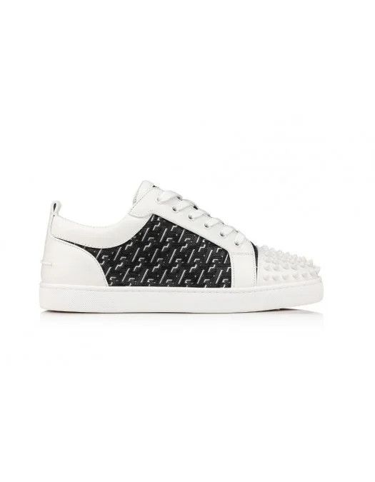 Christian Louboutin o1s1wg110924 Louis Junior Spikes Sneaker in White Size US 10 / EU 43 - 2 Thumbnail