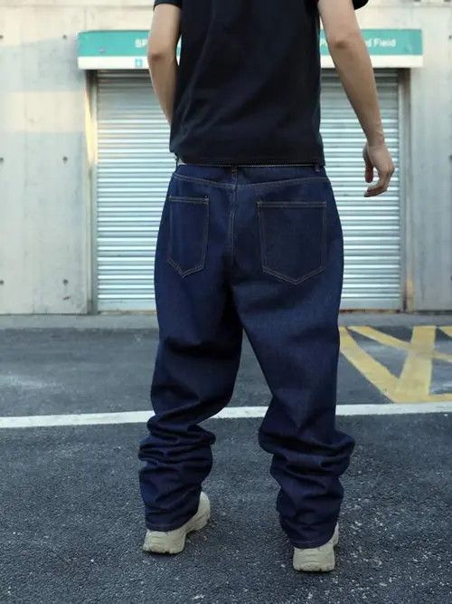 Japanese Brand Washed Skate Baggy Denim Jeans Loose Fit Size US 32 / EU 48 - 4 Thumbnail