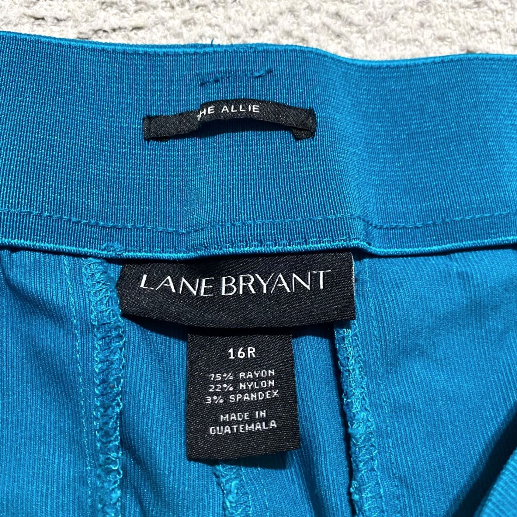 Vintage Lane Bryant Women's 16 Plus Dress Pants Blue The Allie Straight Business Office Pants Size 38" / US 16 / IT 52 - 3 Thumbnail